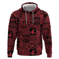 Black Tonga Kilisimasi Fiefia Hoodie Pacific Patchwork Xmas Vibes - Polynesian Pride