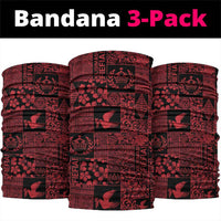 Black Tonga Kilisimasi Fiefia Neck Gaiter Pacific Patchwork Xmas Vibes - Polynesian Pride