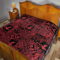 Black Tonga Kilisimasi Fiefia Quilt Pacific Patchwork Xmas Vibes - Polynesian Pride