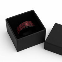 Black Tonga Kilisimasi Fiefia Spinner Ring Pacific Patchwork Xmas Vibes - Polynesian Pride