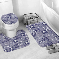 Blue Tonga Kilisimasi Fiefia Bathroom Set Pacific Patchwork Xmas Vibes - Polynesian Pride