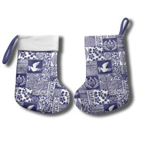 Blue Tonga Kilisimasi Fiefia Christmas Stocking Pacific Patchwork Xmas Vibes LT9 - Polynesian Pride