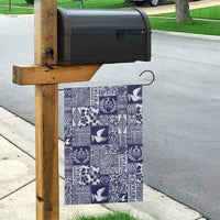 Blue Tonga Kilisimasi Fiefia Garden Flag Pacific Patchwork Xmas Vibes - Polynesian Pride