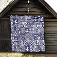 Blue Tonga Kilisimasi Fiefia Quilt Pacific Patchwork Xmas Vibes - Polynesian Pride
