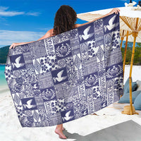 Blue Tonga Kilisimasi Fiefia Sarong Pacific Patchwork Xmas Vibes - Polynesian Pride