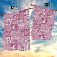 Pink Tonga Kilisimasi Fiefia Garden Flag Pacific Patchwork Xmas Vibes - Polynesian Pride