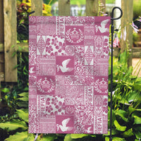 Pink Tonga Kilisimasi Fiefia Garden Flag Pacific Patchwork Xmas Vibes - Polynesian Pride