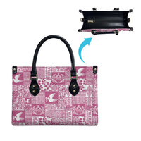 Pink Tonga Kilisimasi Fiefia Leather Bag Pacific Patchwork Xmas Vibes LT9 - Polynesian Pride