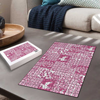 Pink Tonga Kilisimasi Fiefia Puzzle Pacific Patchwork Xmas Vibes - Polynesian Pride