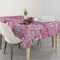 Pink Tonga Kilisimasi Fiefia Tablecloth Pacific Patchwork Xmas Vibes - Polynesian Pride