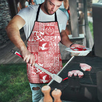 Red Tonga Kilisimasi Fiefia Apron Pacific Patchwork Xmas Vibes - Polynesian Pride