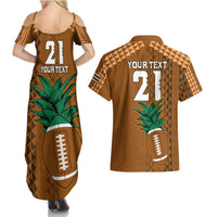 Custom Hawaii Honolulu Bowl Couples Matching Summer Maxi Dress and Hawaiian Shirt With Kakau Tribal Pattern LT9 - Polynesian Pride