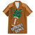 Custom Hawaii Honolulu Bowl Family Matching Puletasi Dress and Hawaiian Shirt With Kakau Tribal Pattern LT9 Dad's Shirt - Short Sleeve Brown - Polynesian Pride