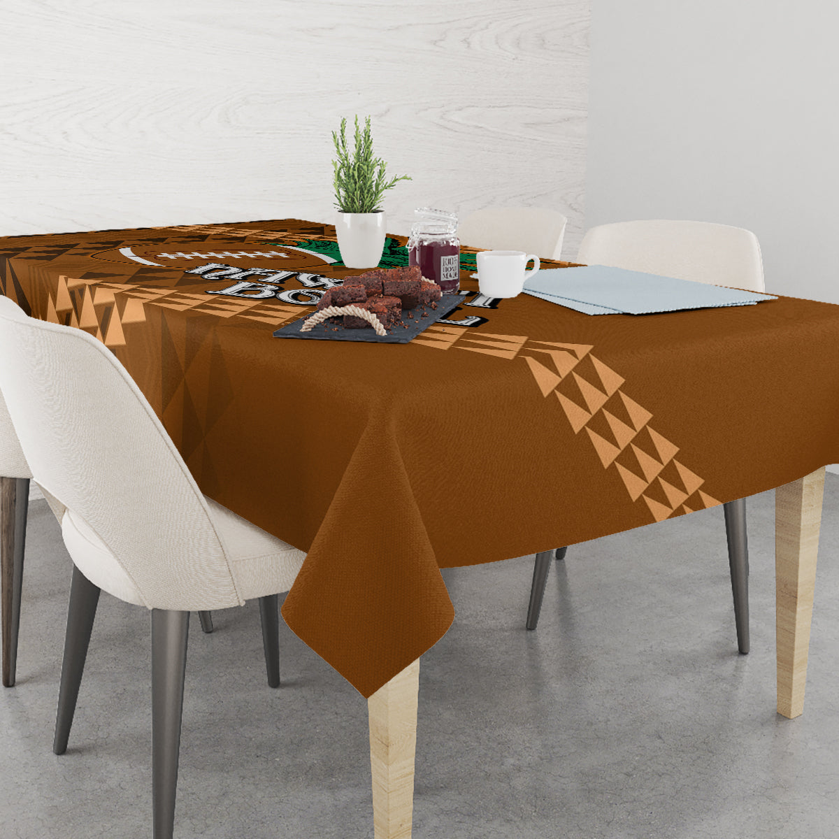 Custom Hawaii Honolulu Bowl Tablecloth With Kakau Tribal Pattern LT9 - Polynesian Pride