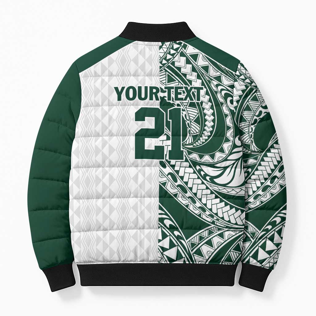 Polynesian Hawaii Volleyball Custom Bomber Puffer Jacket Kakau with Sport Style - Polynesian Pride