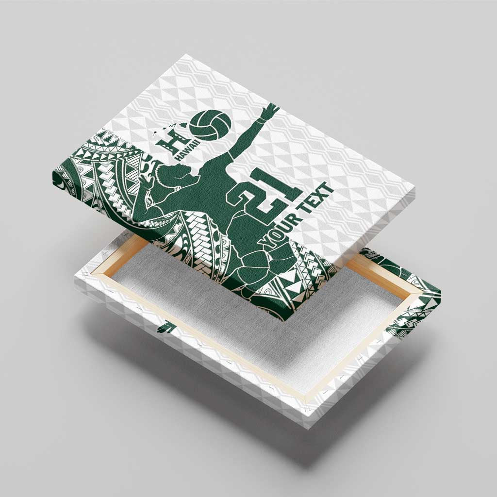Polynesian Hawaii Volleyball Custom Canvas Wall Art Kakau with Sport Style