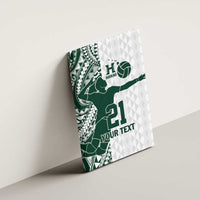 Polynesian Hawaii Volleyball Custom Canvas Wall Art Kakau with Sport Style