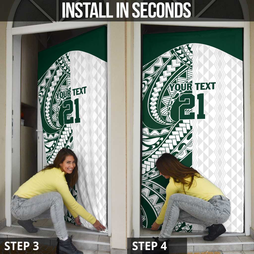 Polynesian Hawaii Volleyball Custom Door Cover Kakau with Sport Style - Polynesian Pride