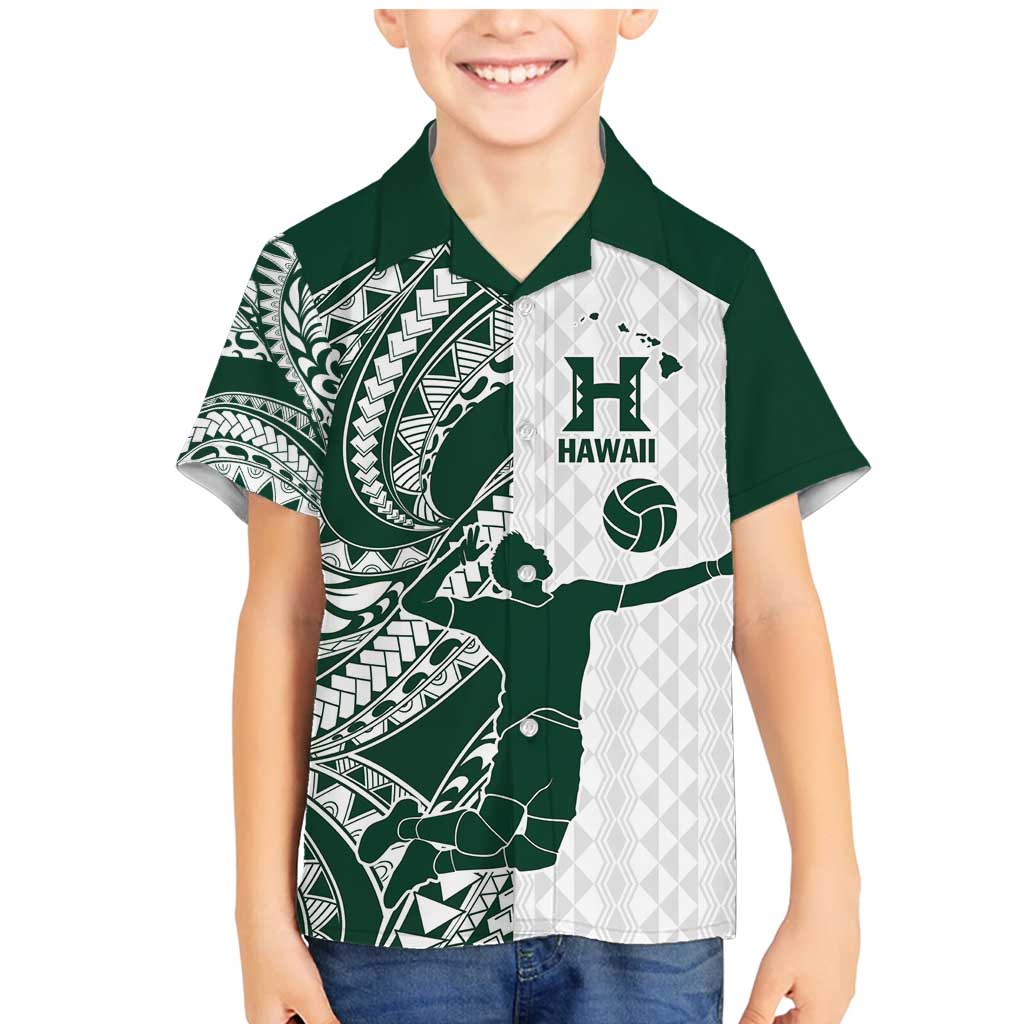 Polynesian Hawaii Volleyball Custom Family Matching Mermaid Dress and Hawaiian Shirt Kakau with Sport Style