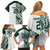 Polynesian Hawaii Volleyball Custom Family Matching Off Shoulder Short Dress and Hawaiian Shirt Kakau with Sport Style