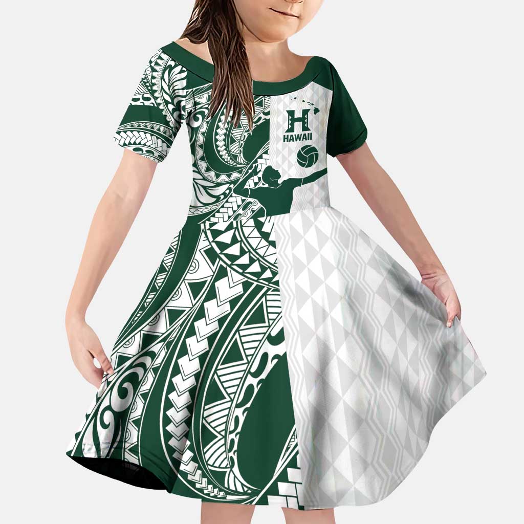 Polynesian Hawaii Volleyball Custom Family Matching Puletasi and Hawaiian Shirt Kakau with Sport Style
