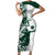 Polynesian Hawaii Volleyball Custom Family Matching Short Sleeve Bodycon Dress and Hawaiian Shirt Kakau with Sport Style