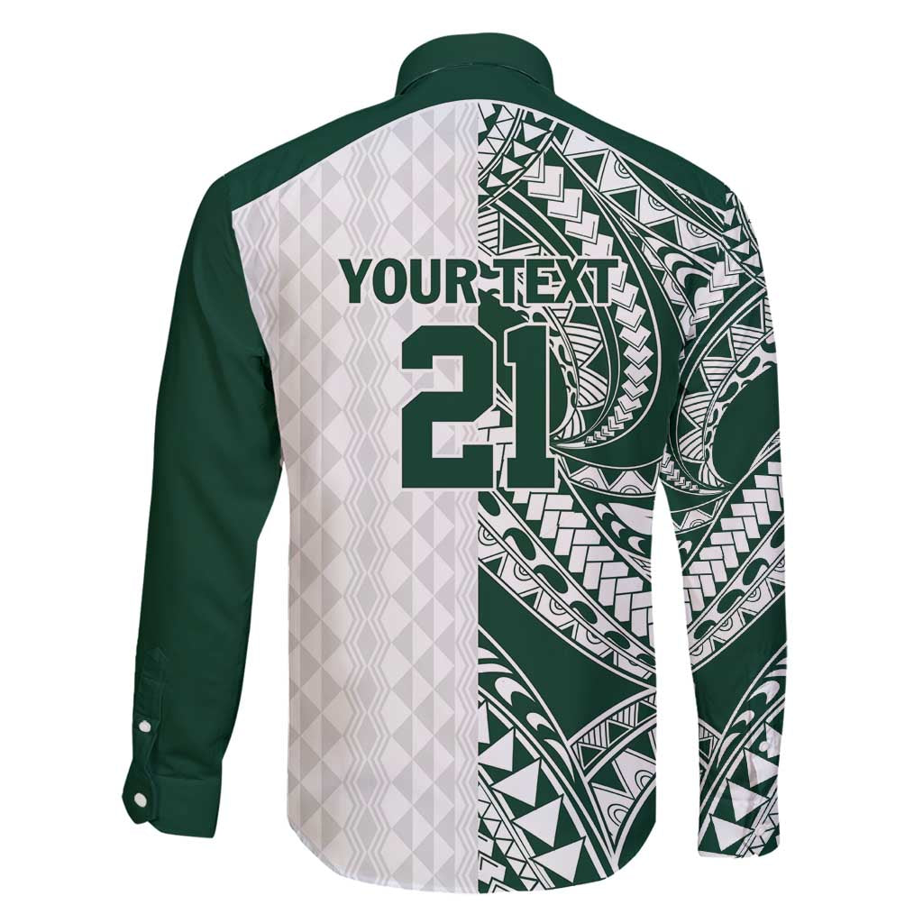 Polynesian Hawaii Volleyball Custom Family Matching Tank Maxi Dress and Hawaiian Shirt Kakau with Sport Style