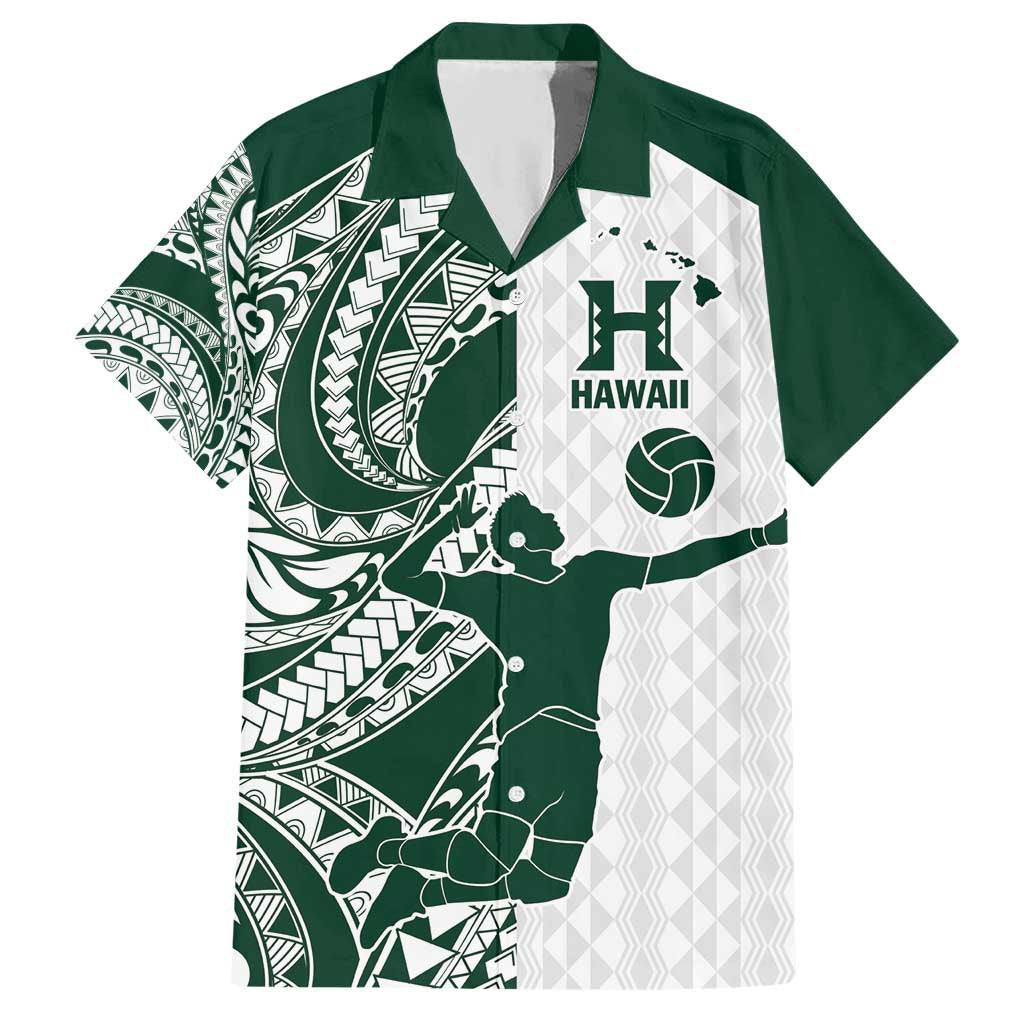 Polynesian Hawaii Volleyball Custom Hawaiian Shirt Kakau with Sport Style LT9 White - Polynesian Pride