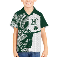Polynesian Hawaii Volleyball Custom Kid Hawaiian Shirt Kakau with Sport Style