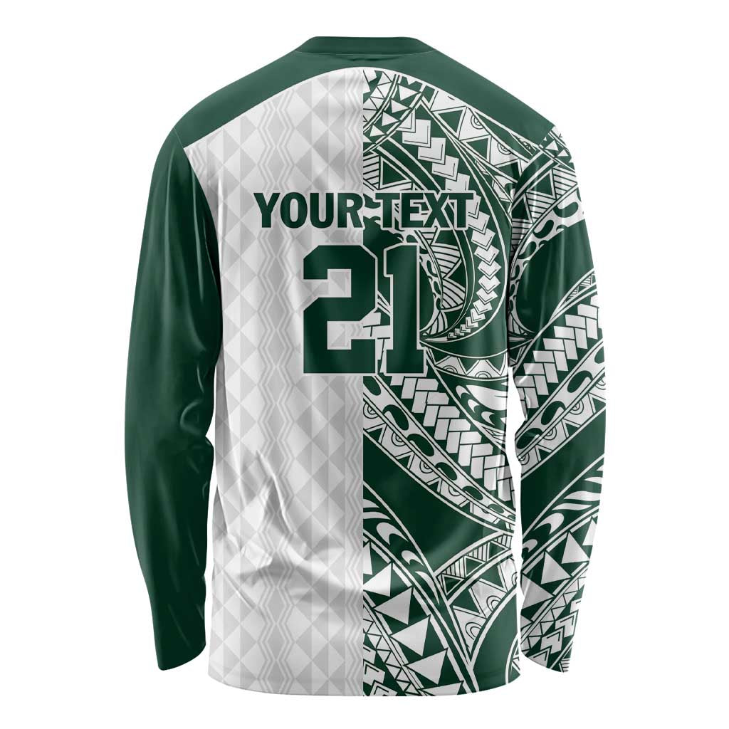 Polynesian Hawaii Volleyball Custom Long Sleeve Shirt Kakau with Sport Style LT9 - Polynesian Pride