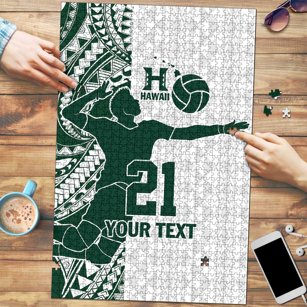 Polynesian Hawaii Volleyball Custom Puzzle Kakau with Sport Style - Polynesian Pride