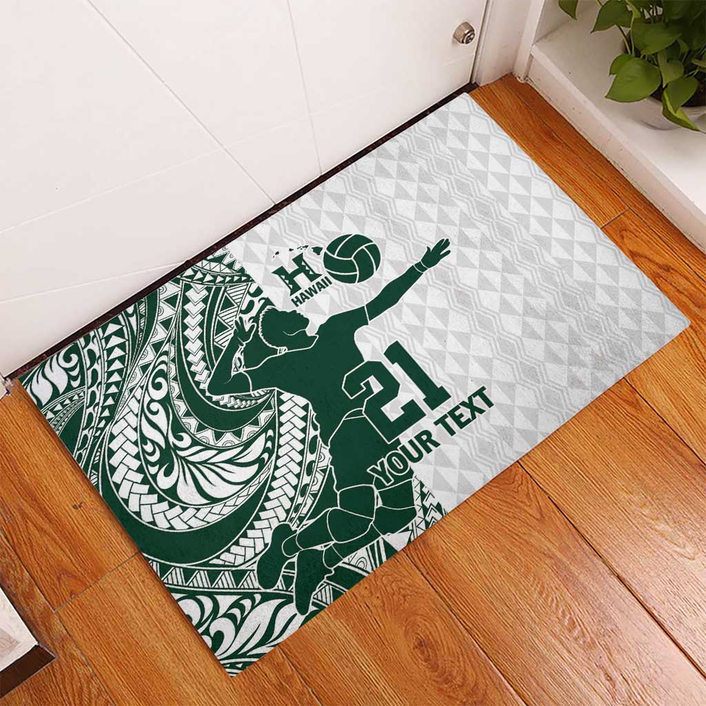 Polynesian Hawaii Volleyball Custom Rubber Doormat Kakau with Sport Style LT9 - Polynesian Pride