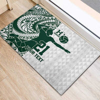 Polynesian Hawaii Volleyball Custom Rubber Doormat Kakau with Sport Style LT9 - Polynesian Pride