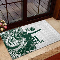 Polynesian Hawaii Volleyball Custom Rubber Doormat Kakau with Sport Style LT9 - Polynesian Pride