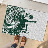 Polynesian Hawaii Volleyball Custom Rubber Doormat Kakau with Sport Style LT9 - Polynesian Pride