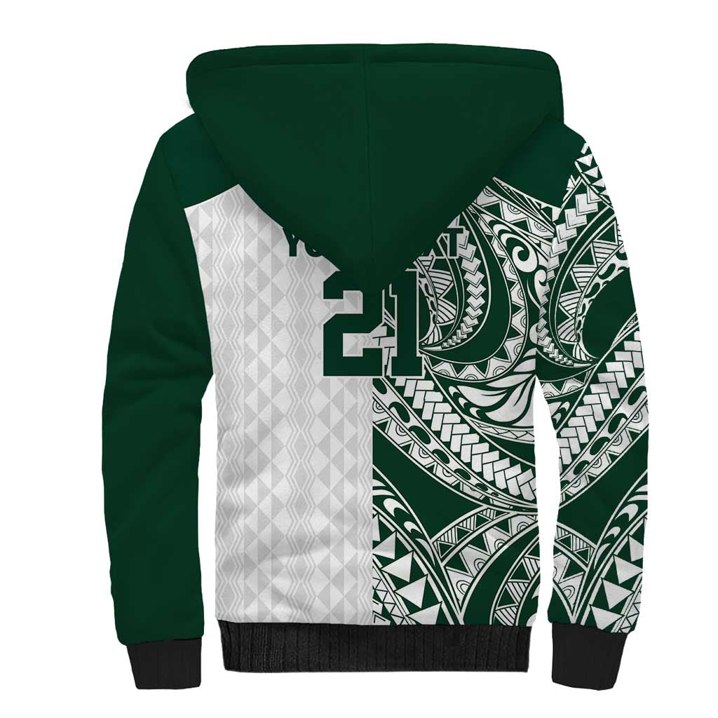 Polynesian Hawaii Volleyball Custom Sherpa Hoodie Kakau with Sport Style LT9 - Polynesian Pride