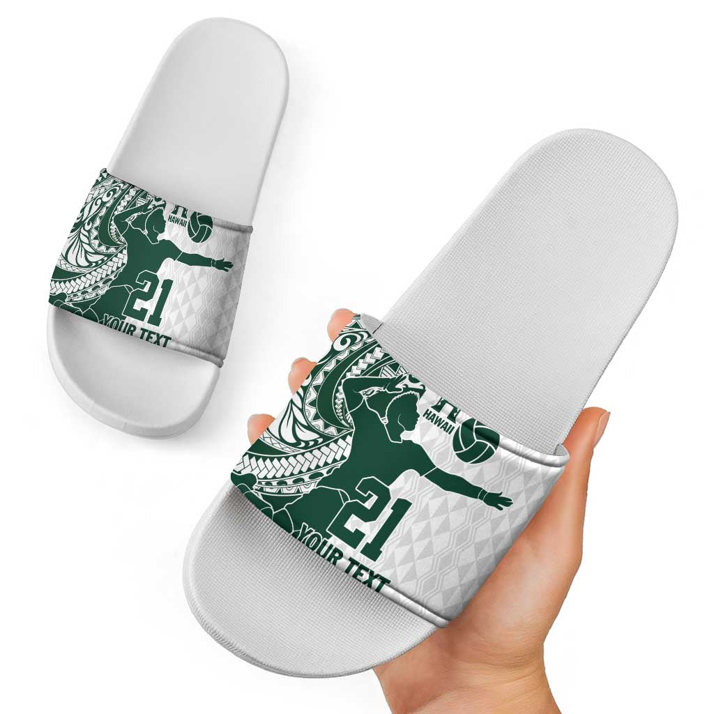 Polynesian Hawaii Volleyball Custom Slide Sandals Kakau with Sport Style - Polynesian Pride