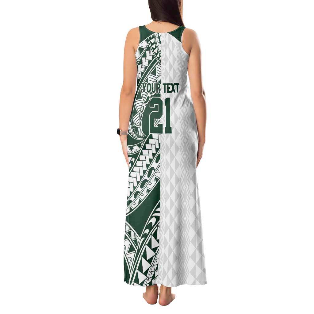 Polynesian Hawaii Volleyball Custom Tank Maxi Dress Kakau with Sport Style LT9 - Polynesian Pride