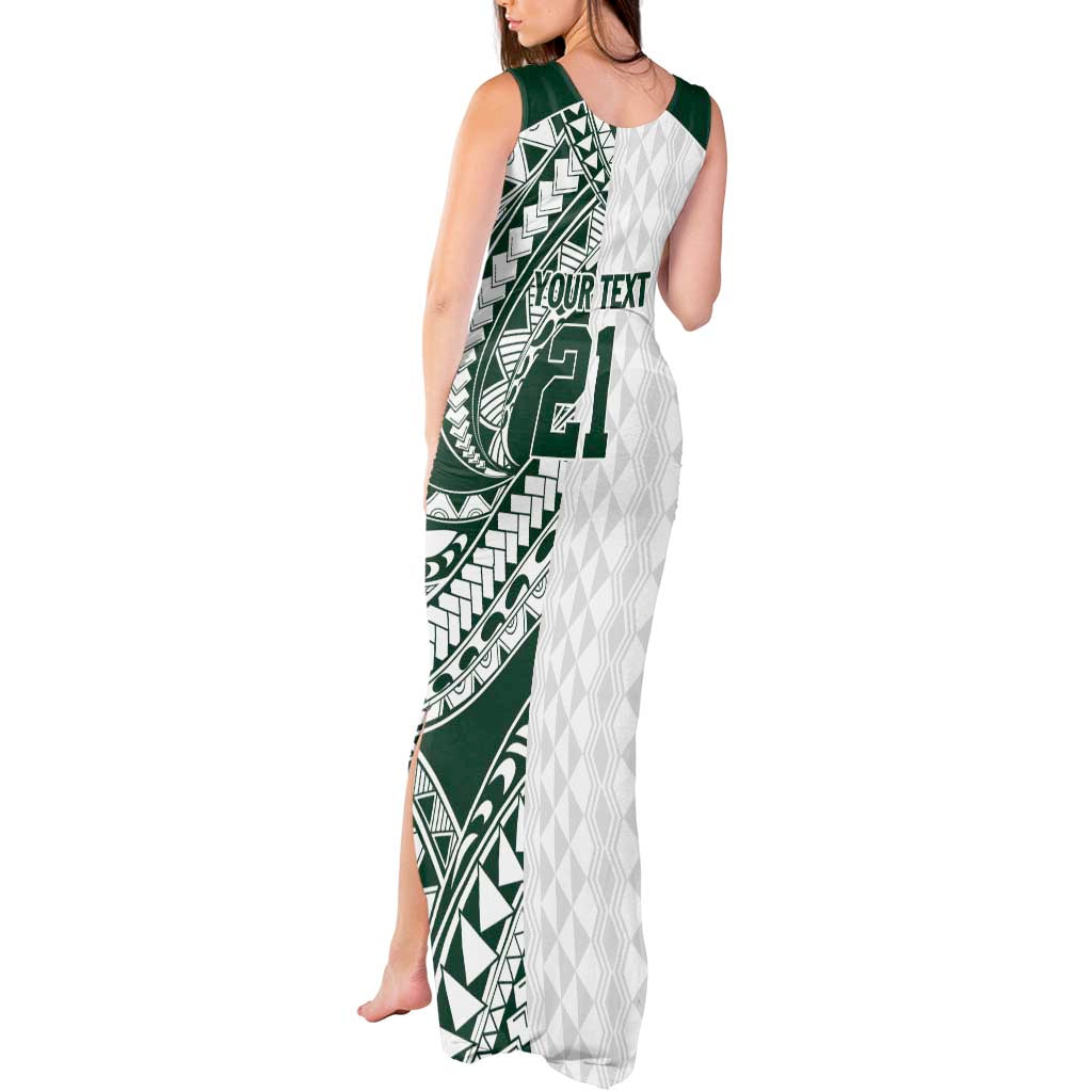 Polynesian Hawaii Volleyball Custom Tank Maxi Dress Kakau with Sport Style LT9 - Polynesian Pride