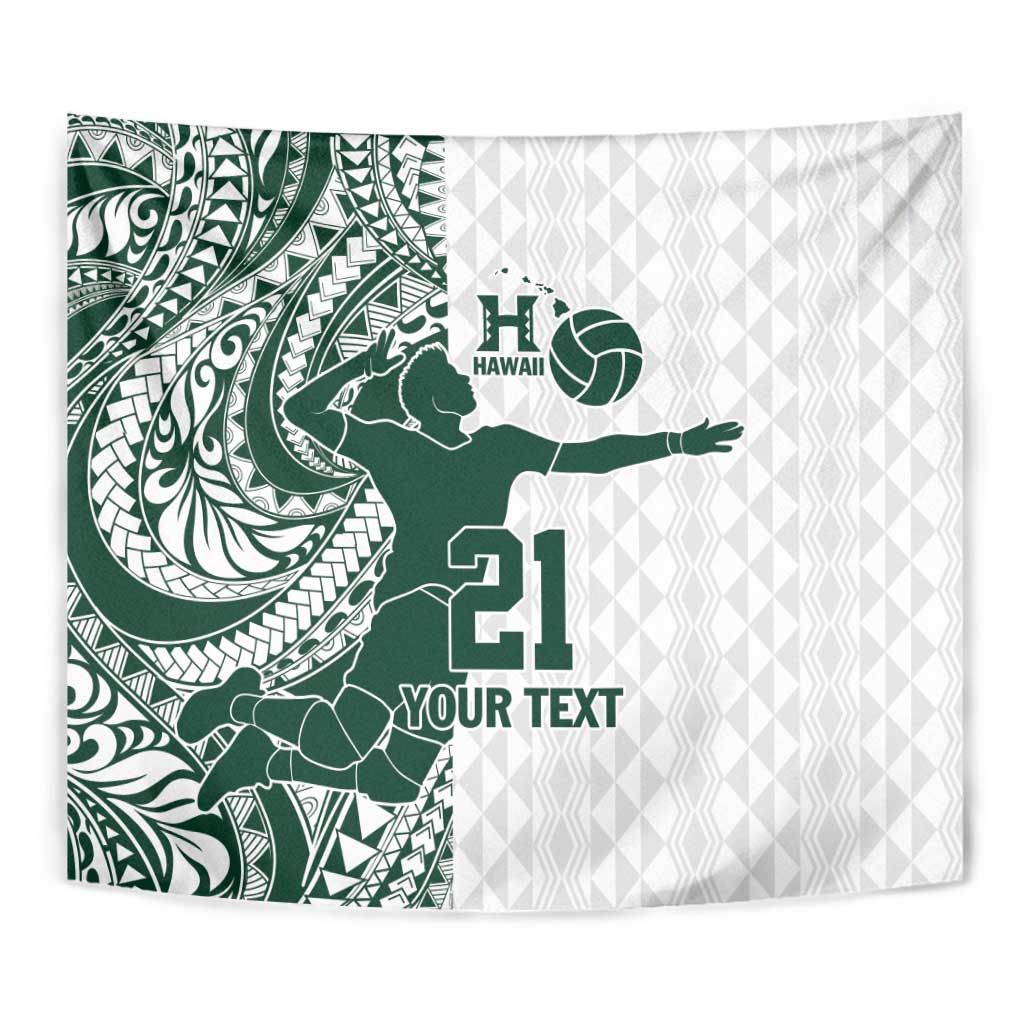 Polynesian Hawaii Volleyball Custom Tapestry Kakau with Sport Style
