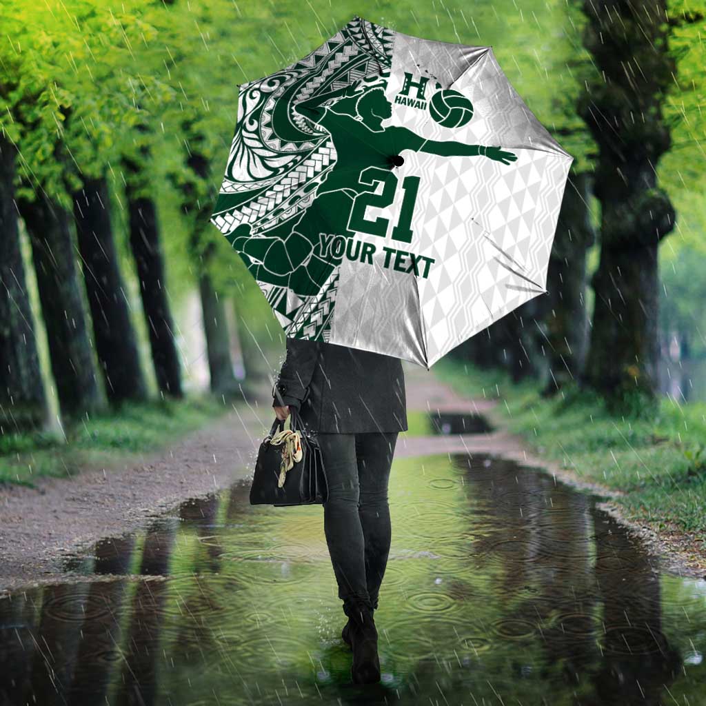 Polynesian Hawaii Volleyball Custom Umbrella Kakau with Sport Style - Polynesian Pride