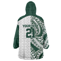 Polynesian Hawaii Volleyball Custom Wearable Blanket Hoodie Kakau with Sport Style LT9 - Polynesian Pride