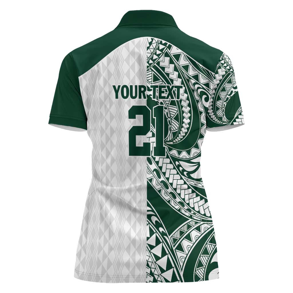 Polynesian Hawaii Volleyball Custom Women Polo Shirt Kakau with Sport Style
