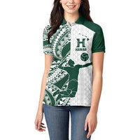 Polynesian Hawaii Volleyball Custom Women Polo Shirt Kakau with Sport Style