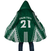 Polynesian Hawaii Volleyball Custom Cloak Green Kakau with Map Motif - Polynesian Pride