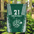 Polynesian Hawaii Volleyball Custom Garden Flag Green Kakau with Map Motif