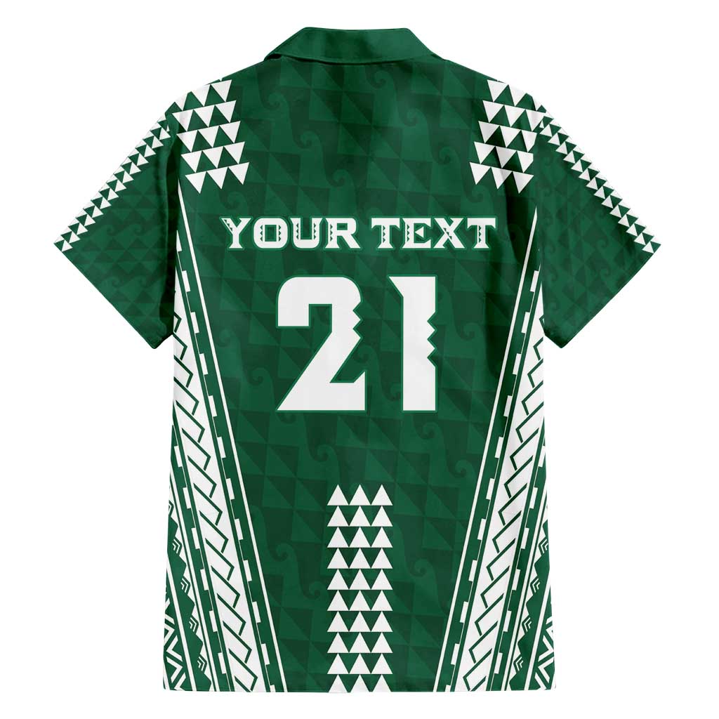 Polynesian Hawaii Volleyball Custom Hawaiian Shirt Green Kakau with Map Motif LT9 - Polynesian Pride