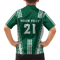 Polynesian Hawaii Volleyball Custom Hawaiian Shirt Green Kakau with Map Motif LT9 - Polynesian Pride
