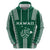 Polynesian Hawaii Volleyball Custom Hoodie Green Kakau with Map Motif