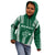 Polynesian Hawaii Volleyball Custom Kid Hoodie Green Kakau with Map Motif